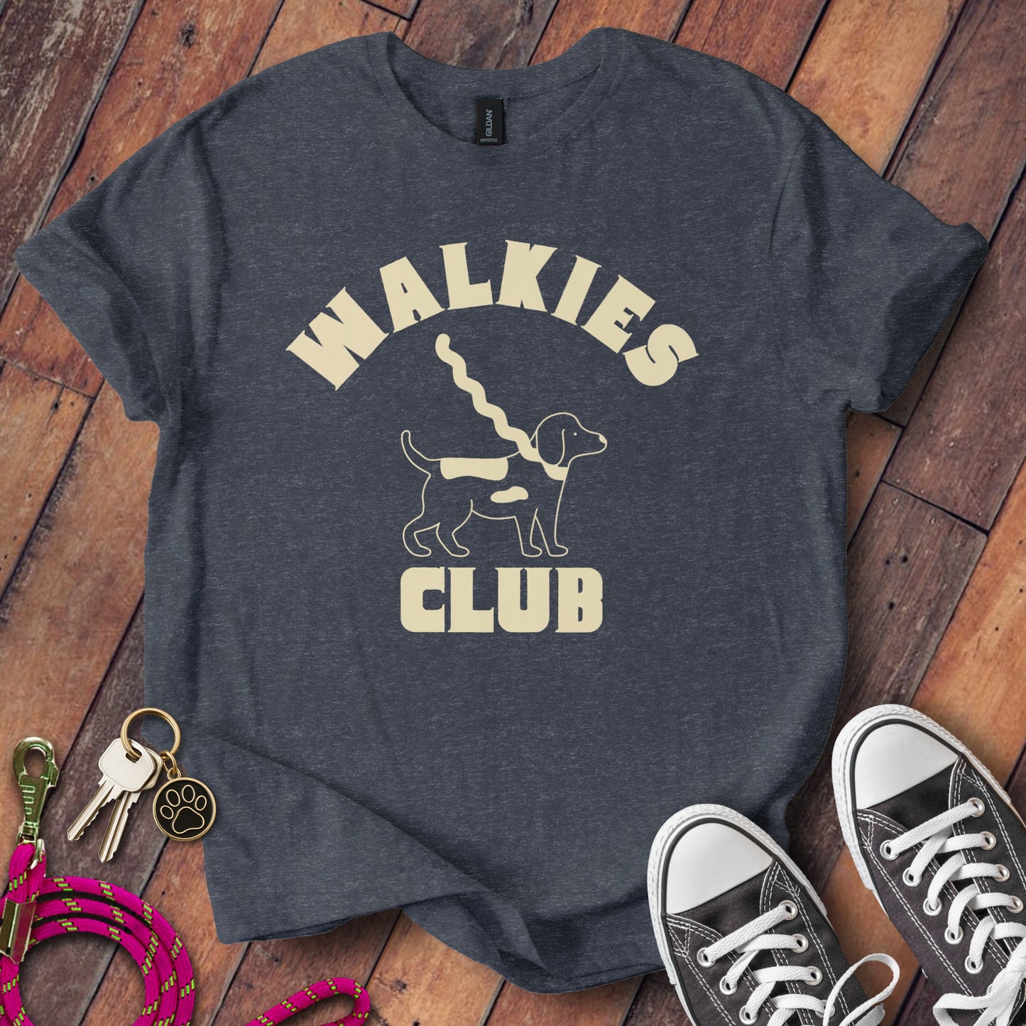 Walkies Club Graphic Dog Lovers Funny T-Shirt product