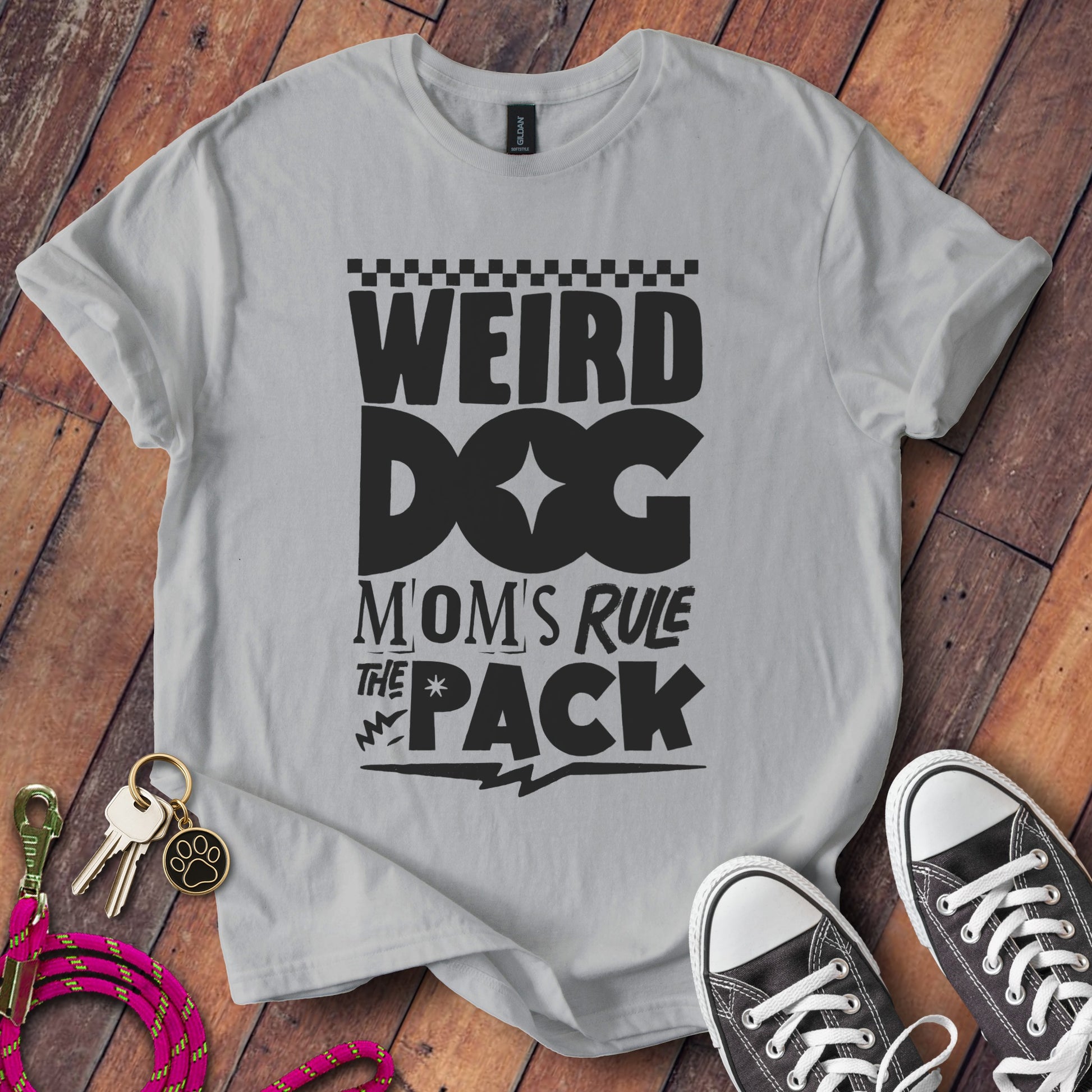 Weird Dog Mom's Rule The Pack Graphic T-Shirt product