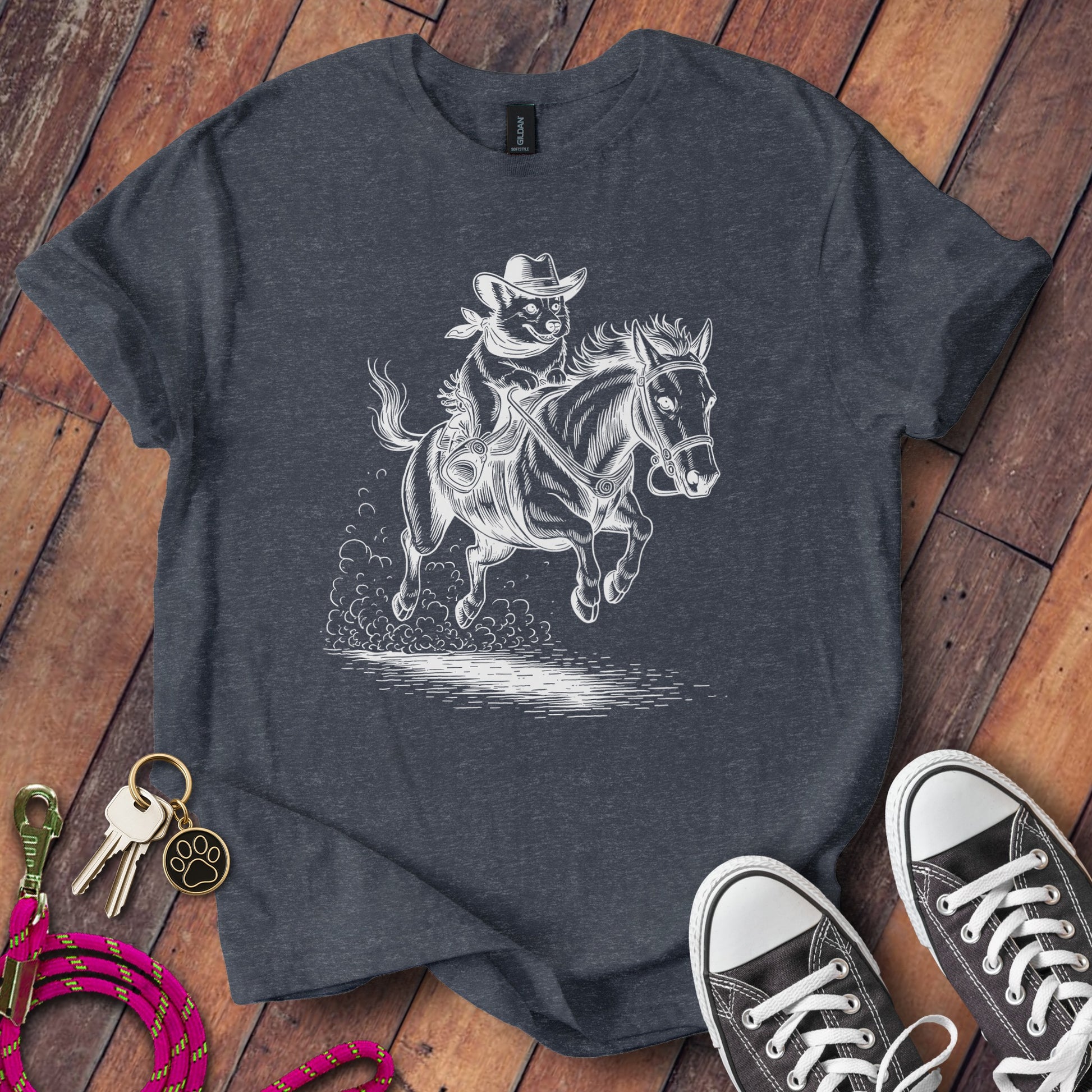 Cartoon Cowboy on Horse Graphic Tee product type