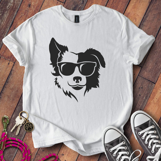 Cool Sunglasses Dog Graphic Tee for Casual Wear product type