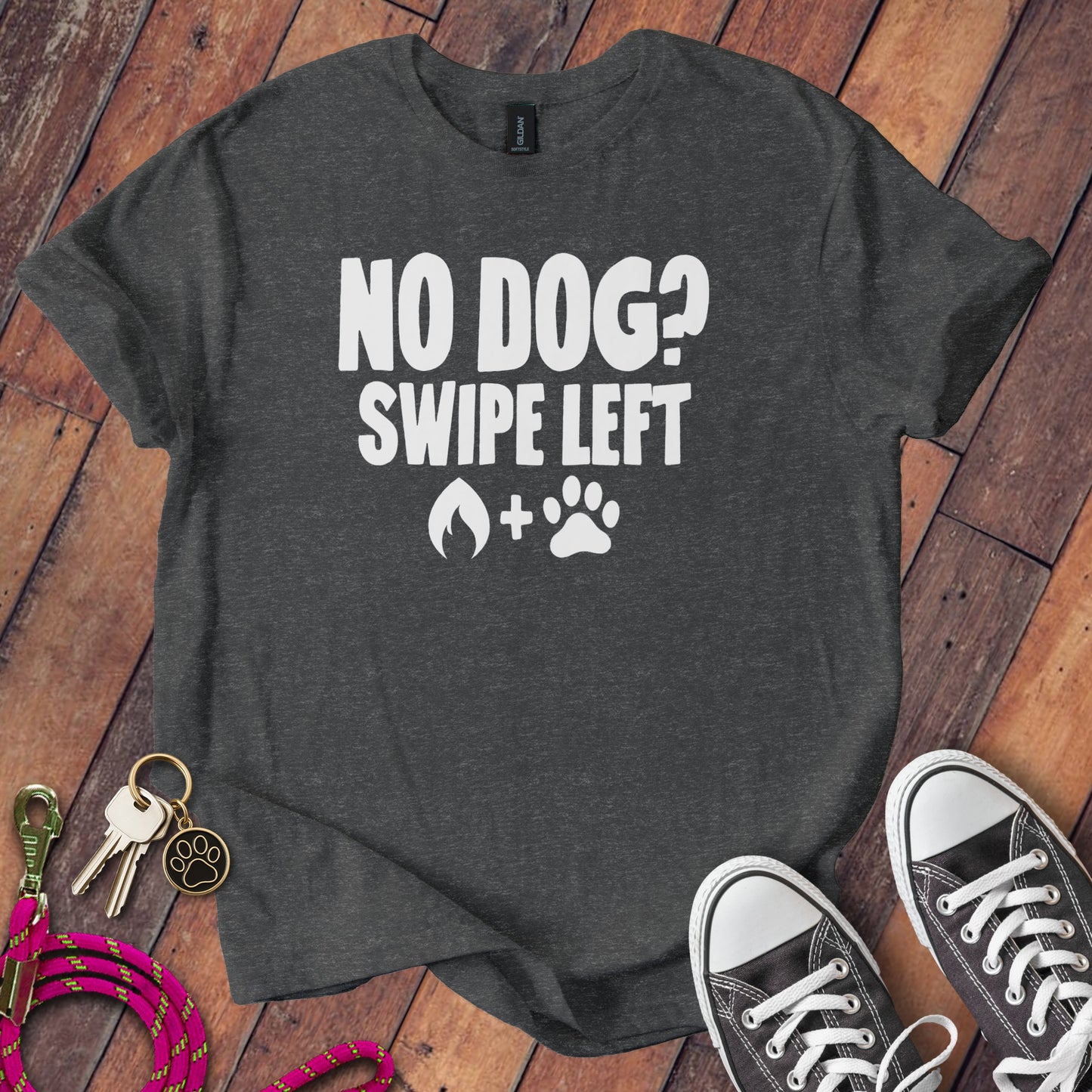 No Dog Swipe Left Graphic Design T-Shirt product type