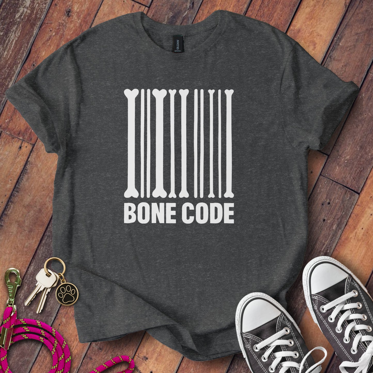 Unique Bone Code Barcode Design Tee Shirt product