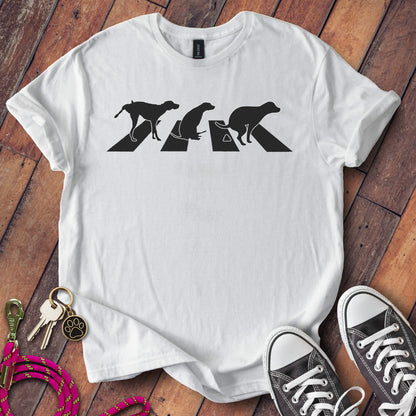 Unique Dog Silhouette Graphic White T-Shirt product type