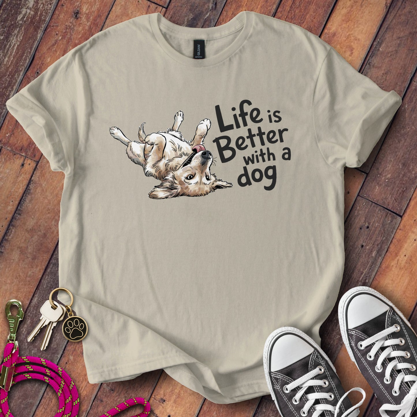 Life is Better with a Dog Graphic T-shirt product
