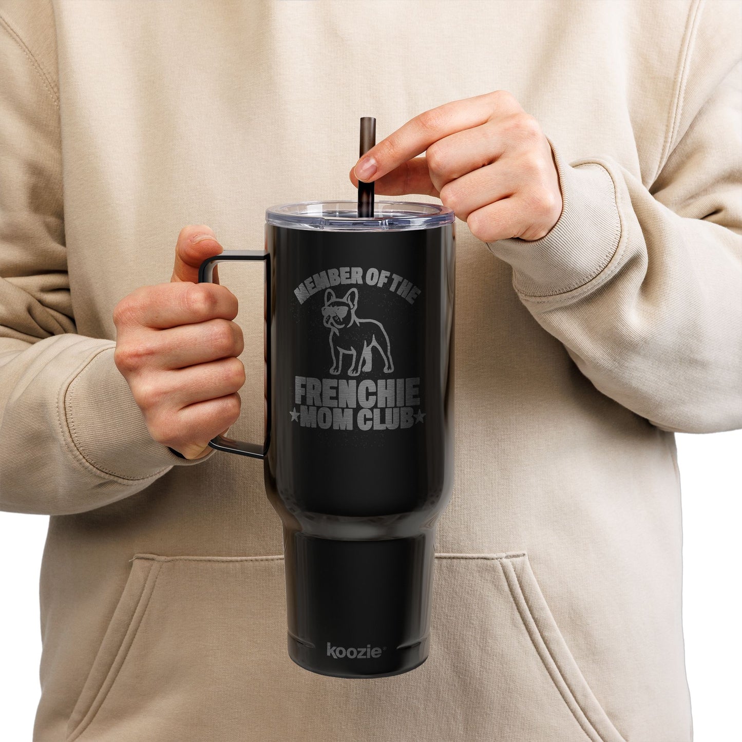 Frenchie Mom Club 40oz Engraved Tumbler