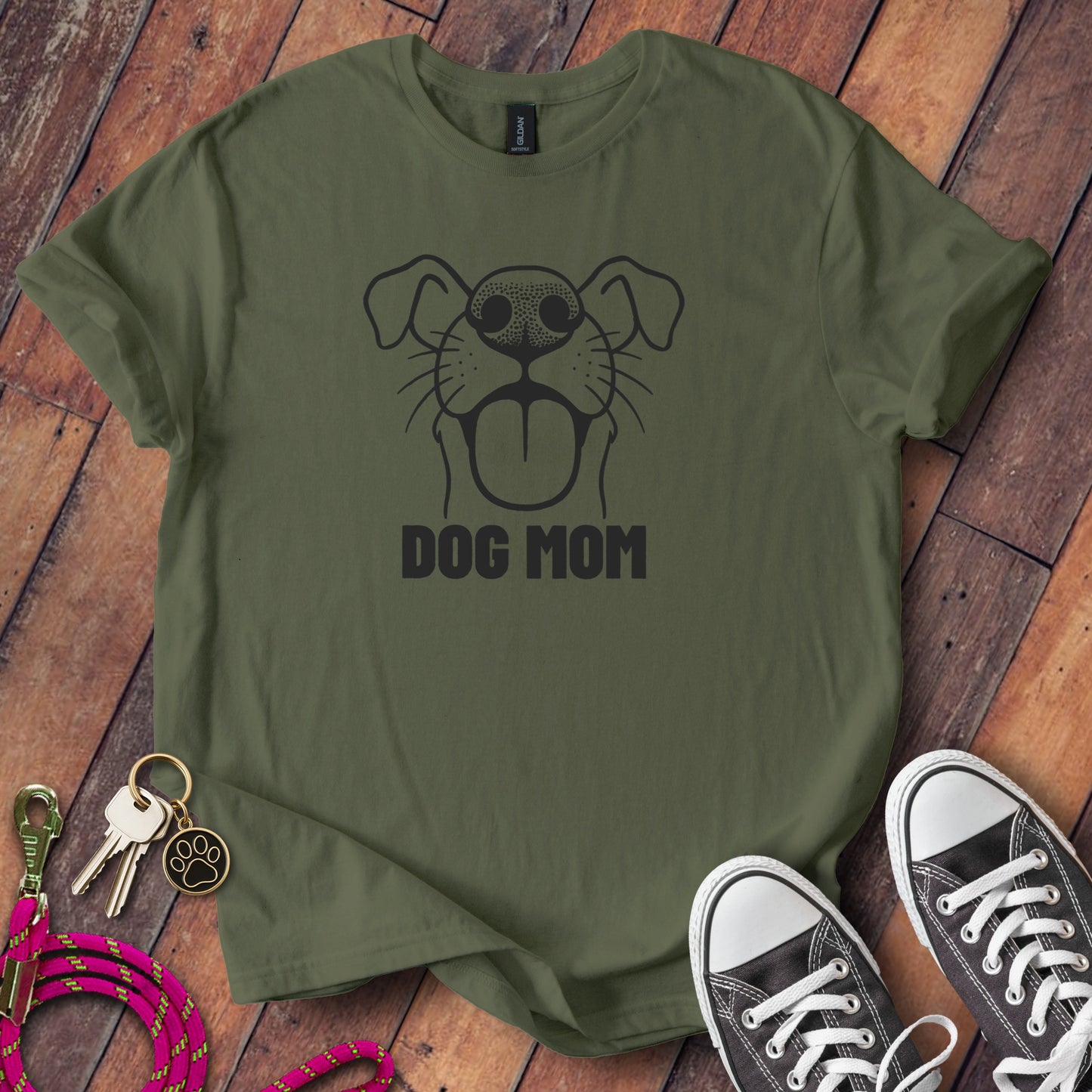 Dog Mom Graphic Tee Casual Wear Shirt product