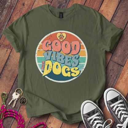 Good Vibes With Dogs Graphic T-Shirt product