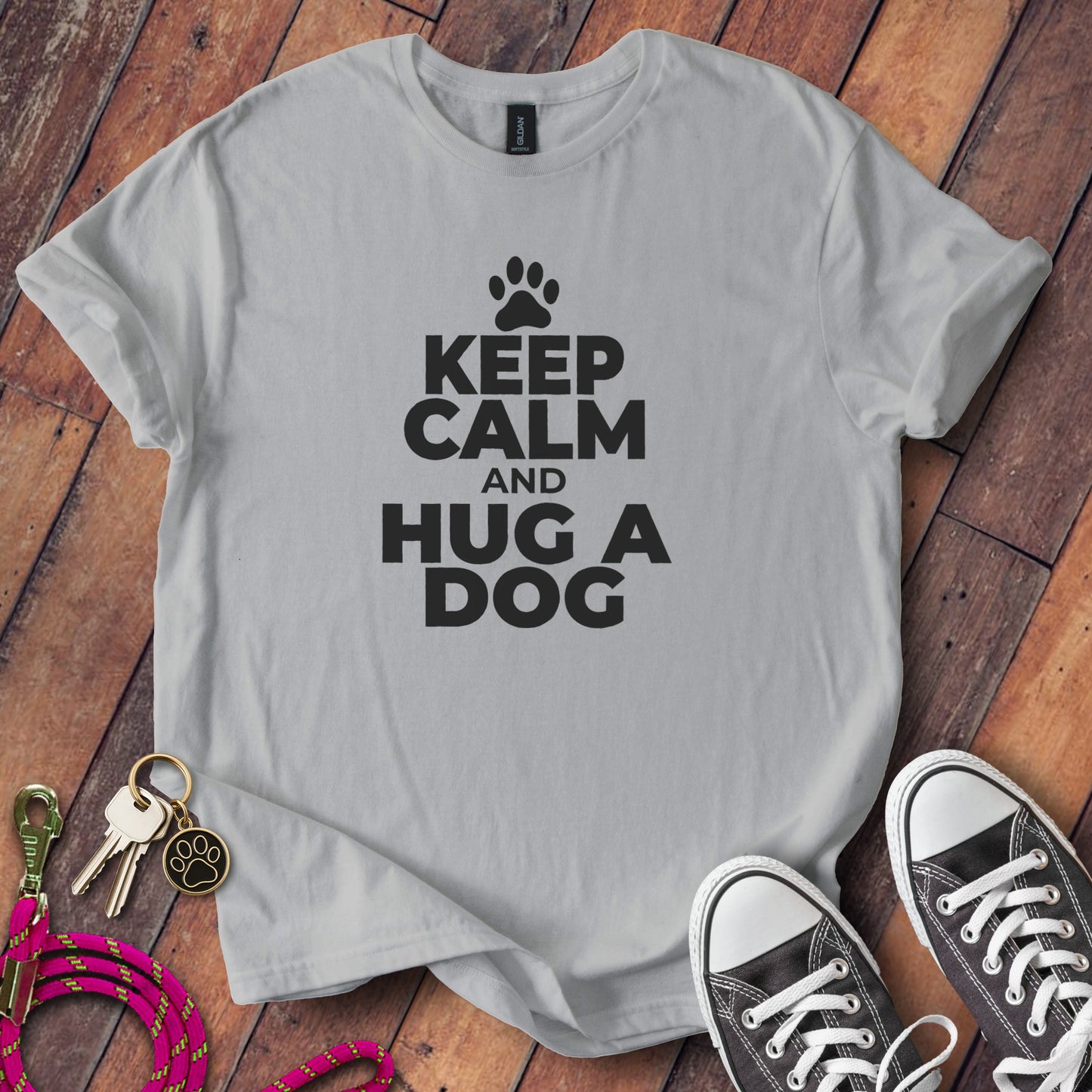 Keep Calm and Hug a Dog Printed Casual Shirt product type