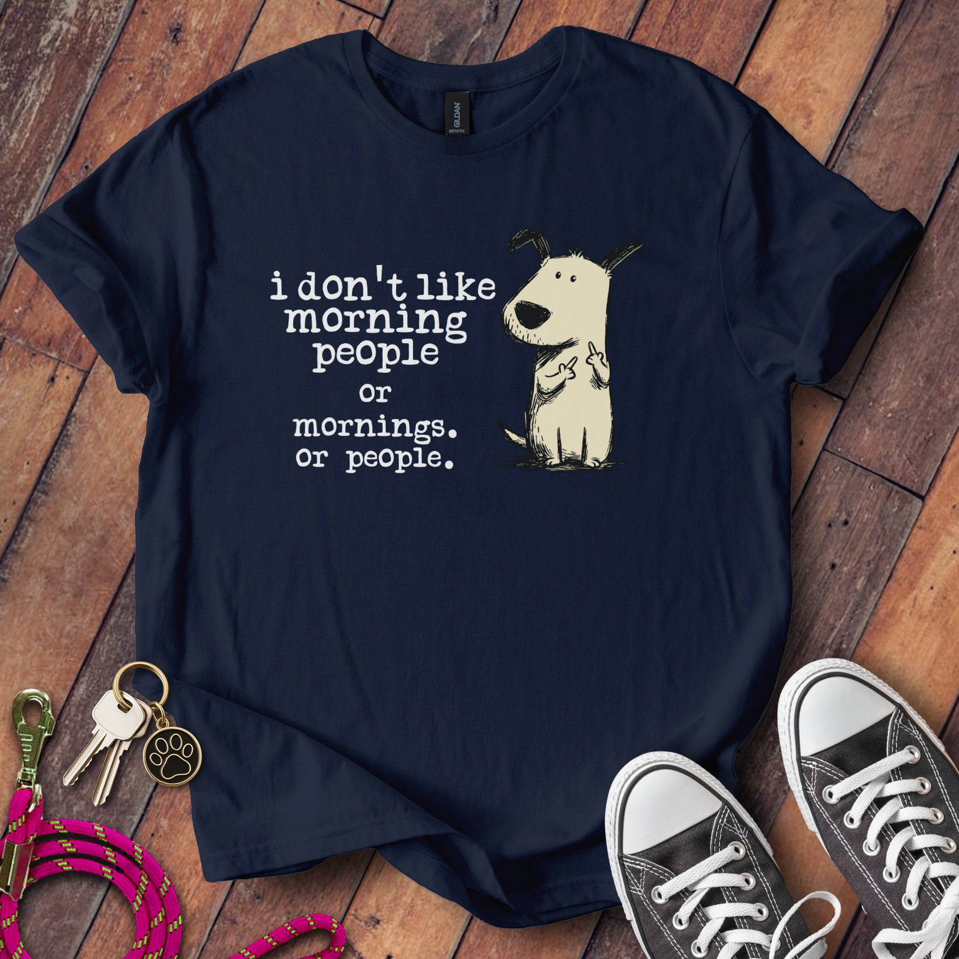 I Don't Like Morning People Funny Graphic T-shirt product type