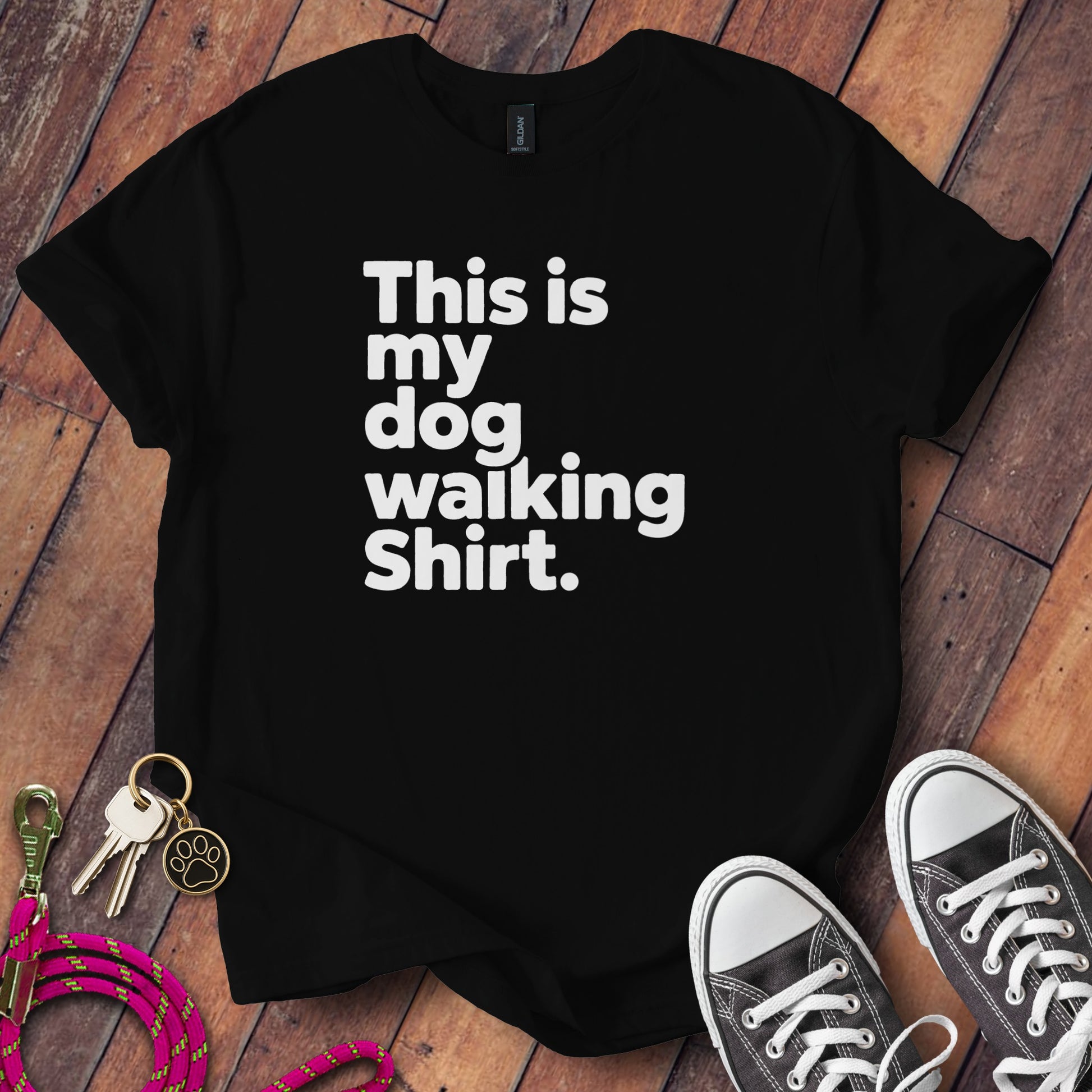 This is my dog walking shirt product