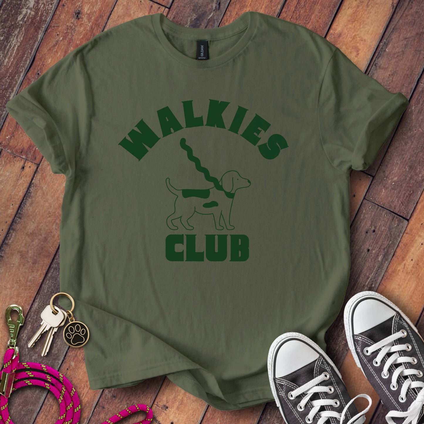 Walkies Club T-Shirt for Dog Lovers Product