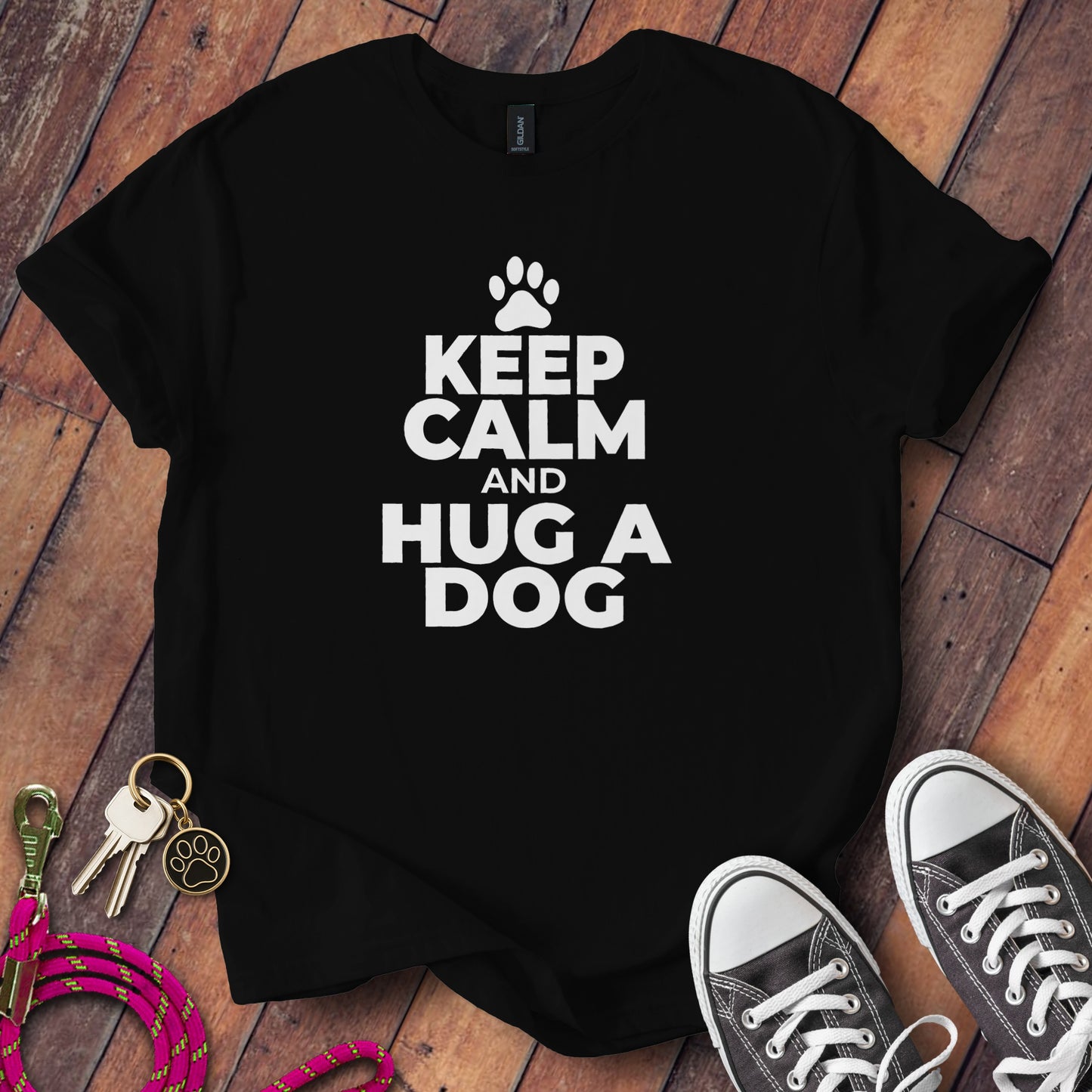 Keep Calm and Hug a Dog Statement T-Shirt product