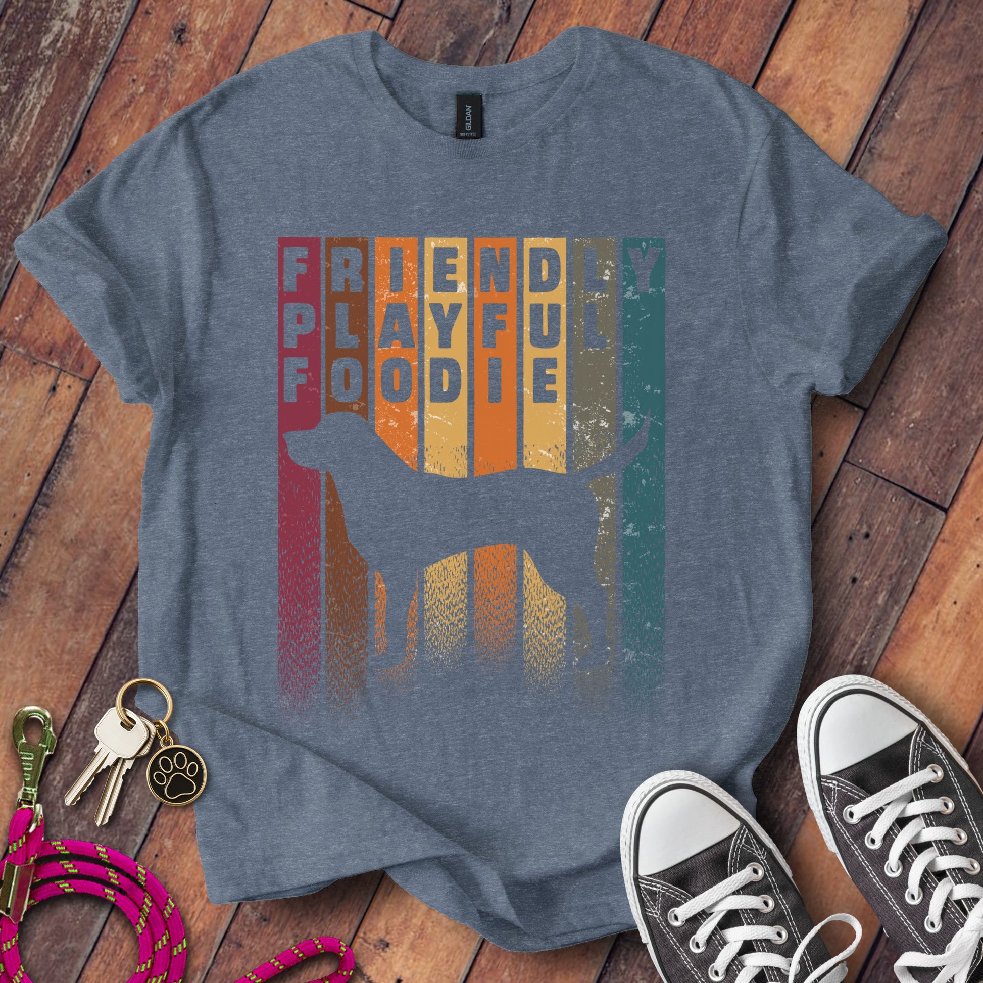 Friendly Playful Foodie Dog Graphic Shirt product type