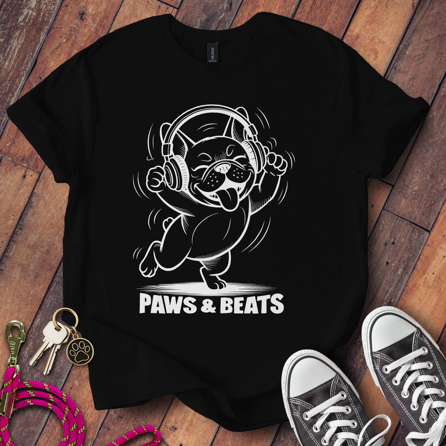 Paws and Beats Dog Dancing Graphic T-Shirt product type