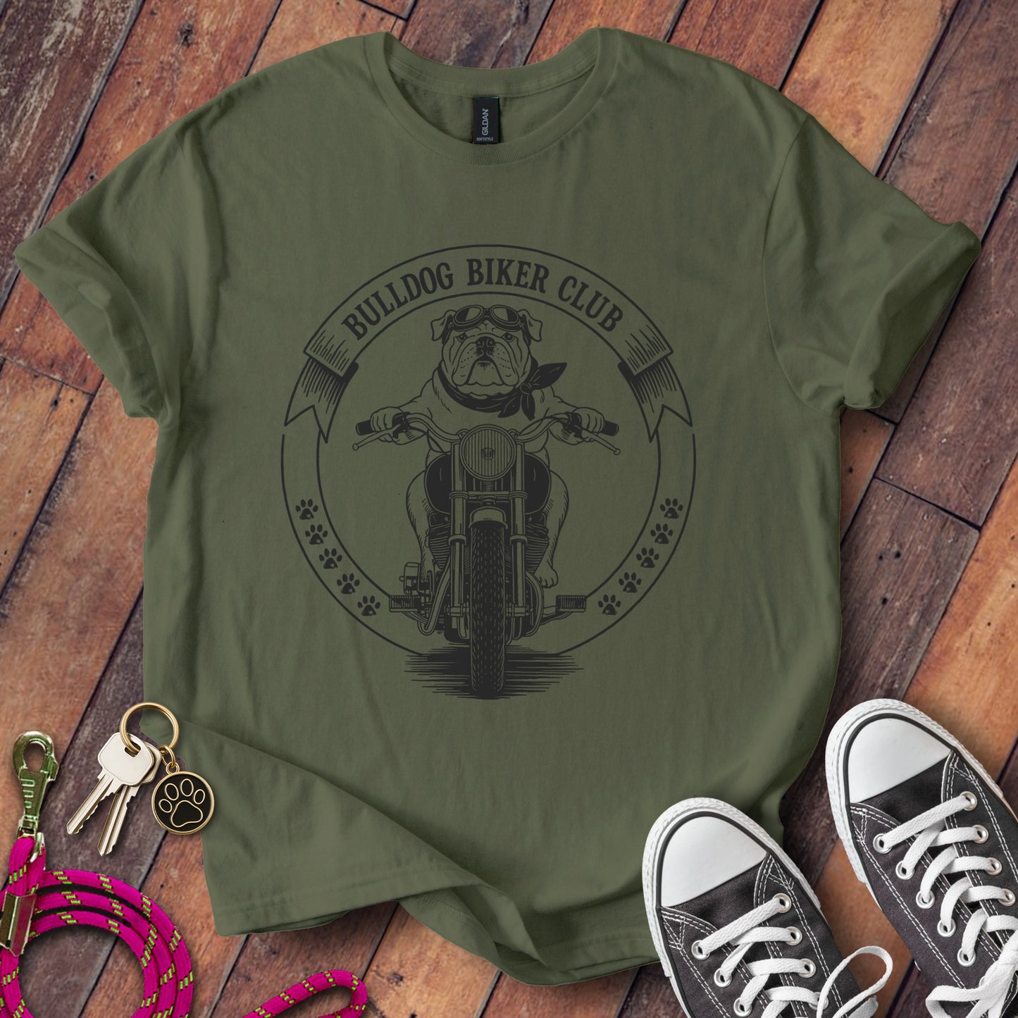 Bulldog Biker Club Graphic Tee Shirt product type