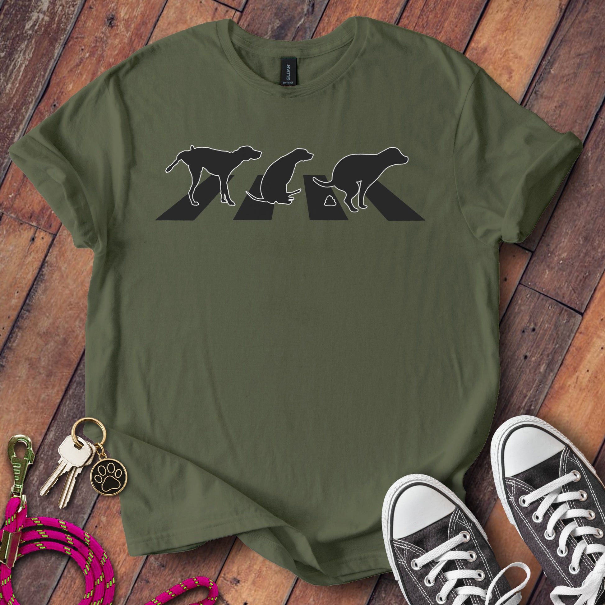 Retro Style Dog Evolution Graphic T-Shirt product type