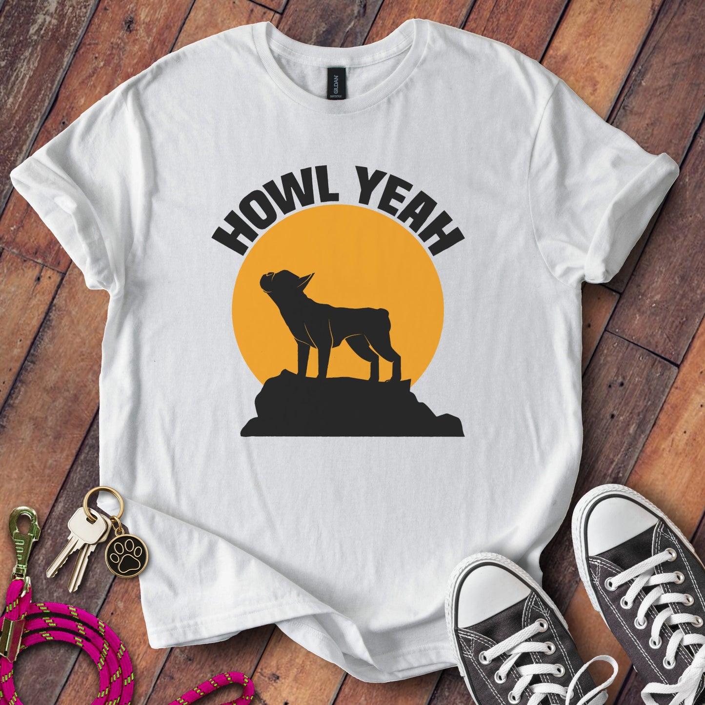 Howl Yeah Funny Wolf Silhouette T-Shirt product
