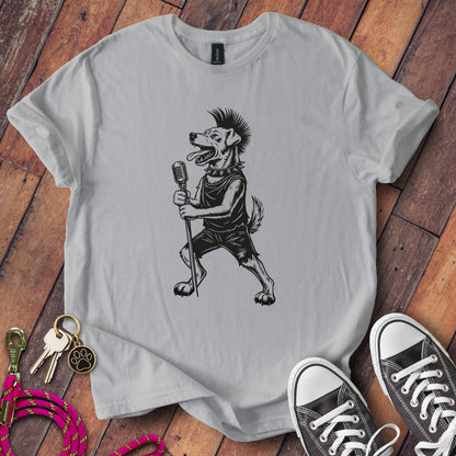 Punk Rock Dog Singing Graphic T-shirt product