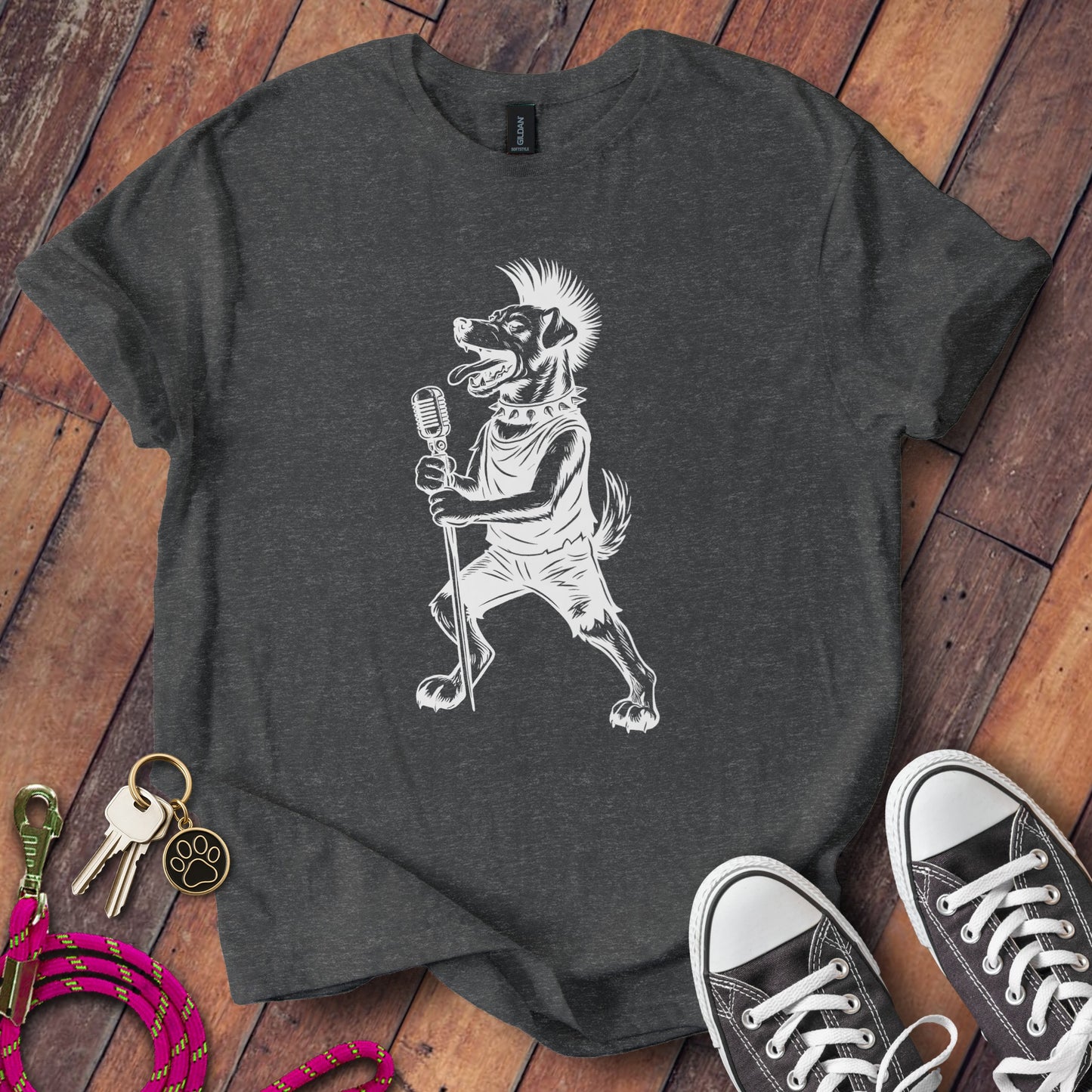 Funny Rockstar Dog Graphic Tee product