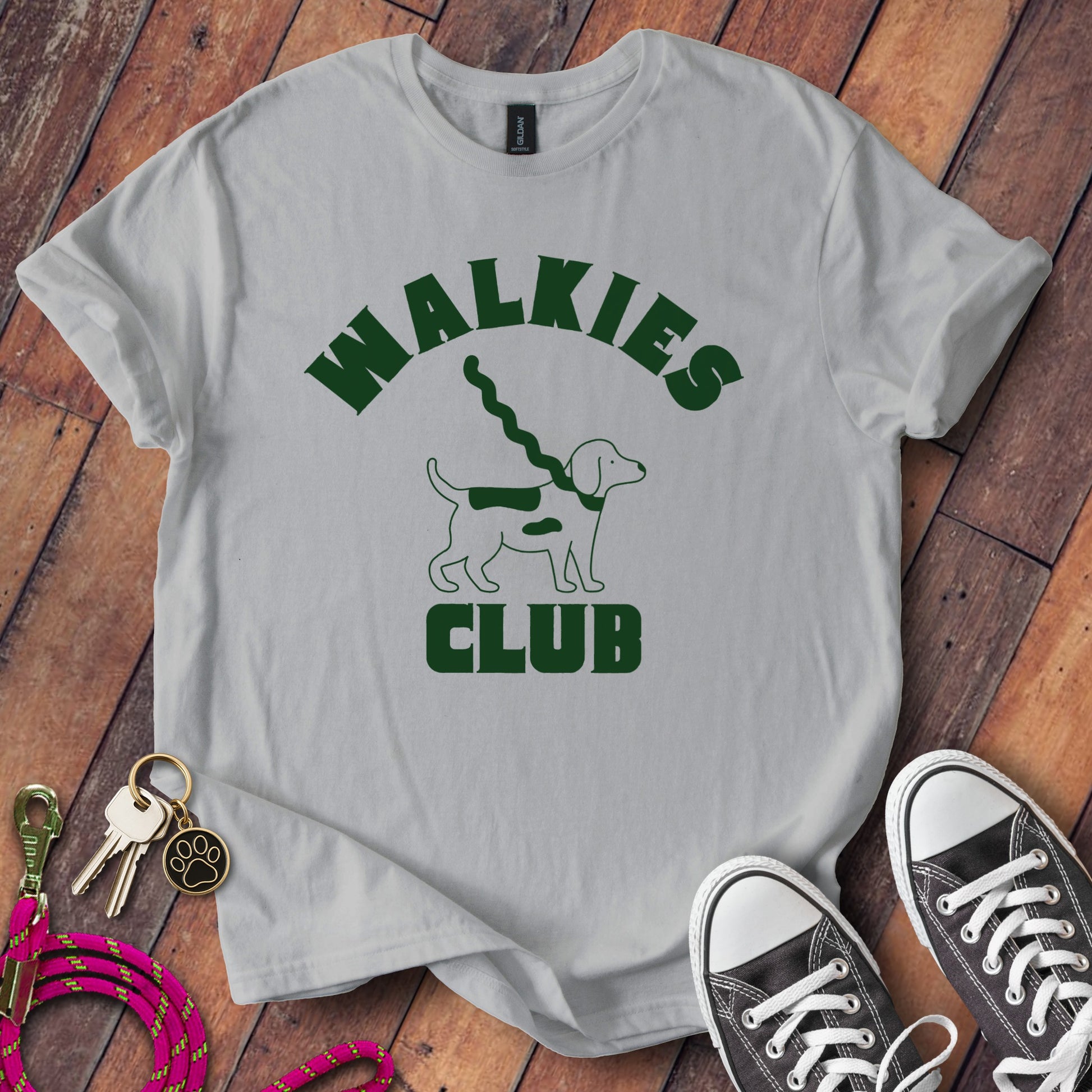 Walkies Club Graphic Dog Lover T-Shirt Product Type