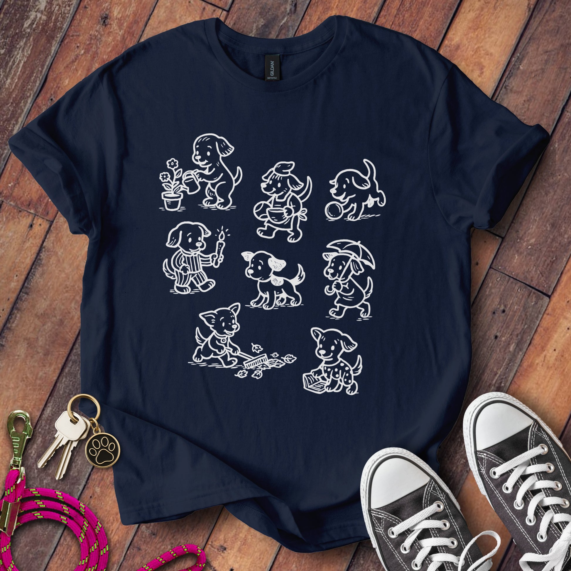 Cute Cartoon Dogs Design Printed T-shirt Product