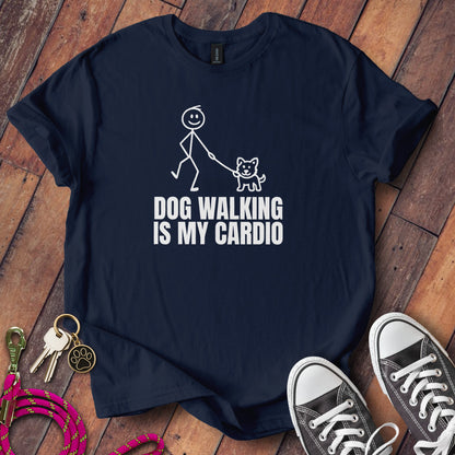 Dog Walking Is My Cardio Funny Graphic T-shirt product type