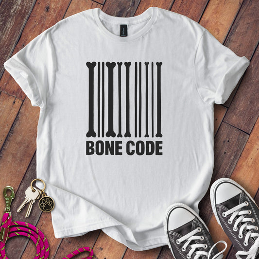 Clever Bone Code Barcode Design T-Shirt product type