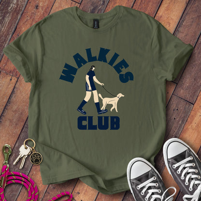 Walkies Club Graphic T-Shirt Walking Pet Product