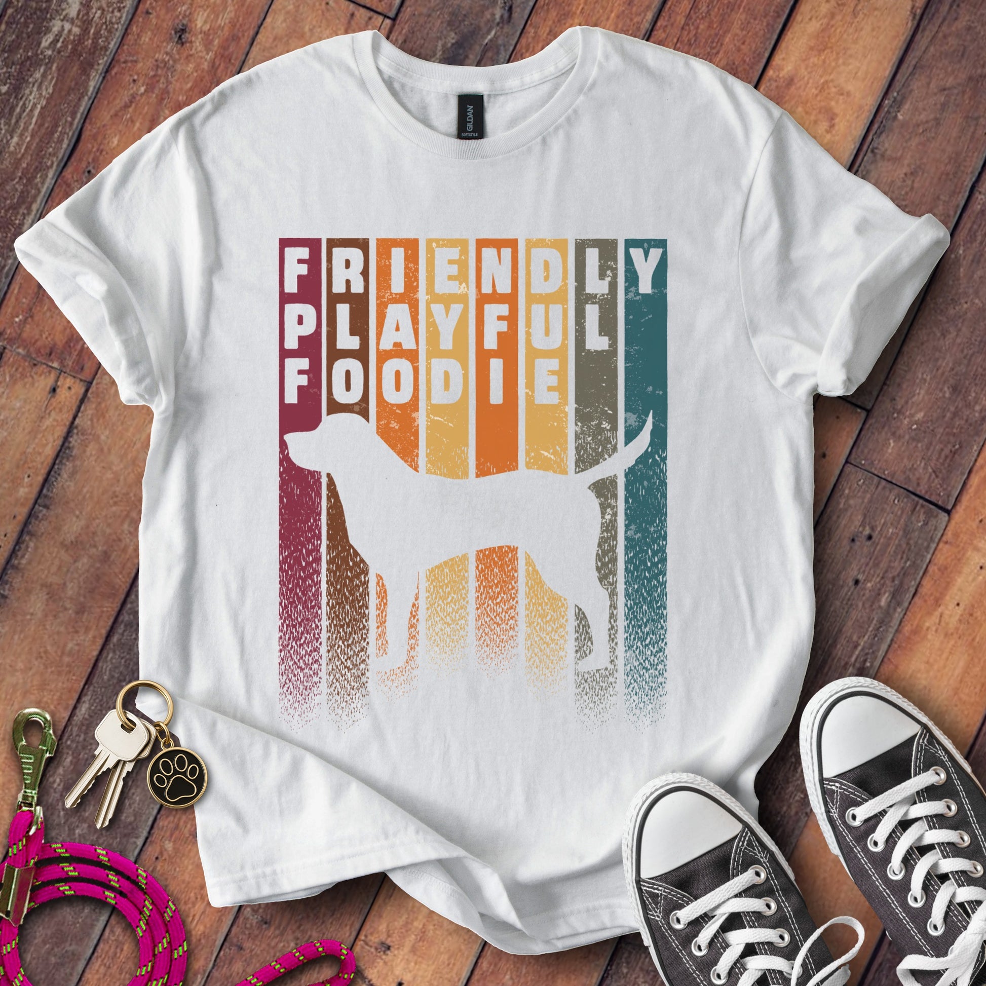 Friendly Playful Foodie Dog Graphic T-Shirt product type