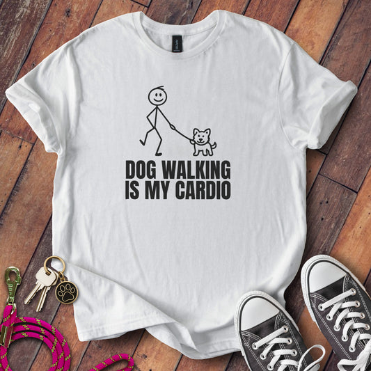 Dog Walking Is My Cardio Graphic Tee product type