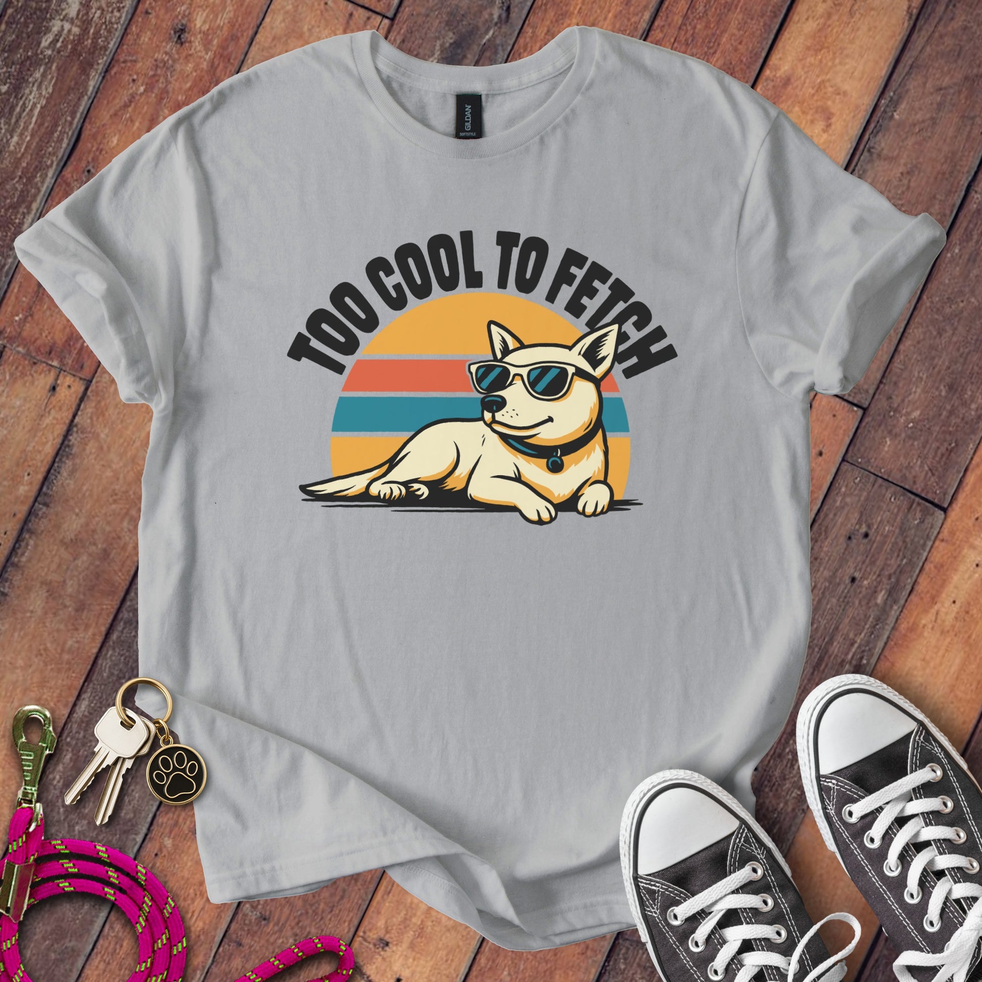 Too Cool to Fetch Graphic Dog Lover Shirt product
