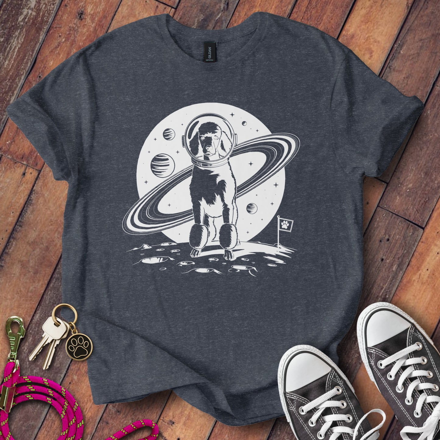 Outer Space Dog Illustration Graphic T-Shirt product