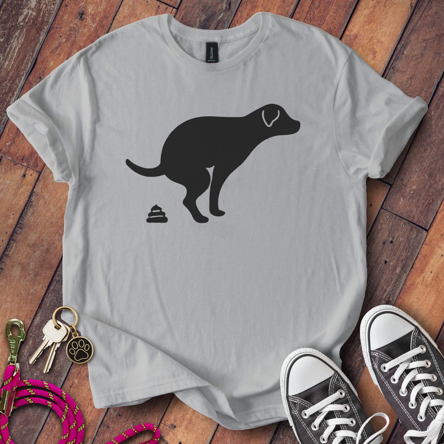 Funny Dog Silhouette Graphic Tee Casual Unisex product