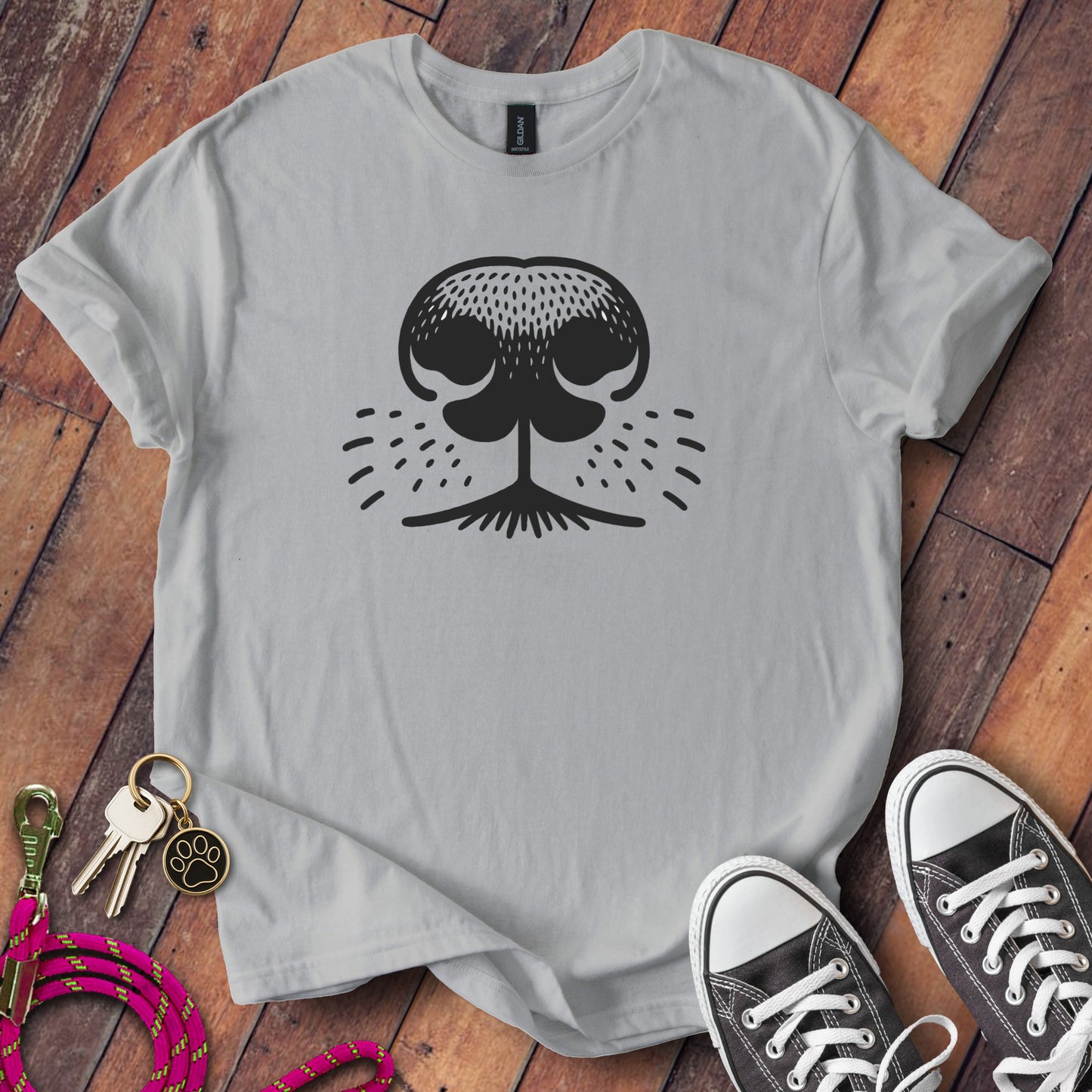 Cute Cat Nose and Whiskers Graphic T-shirt product