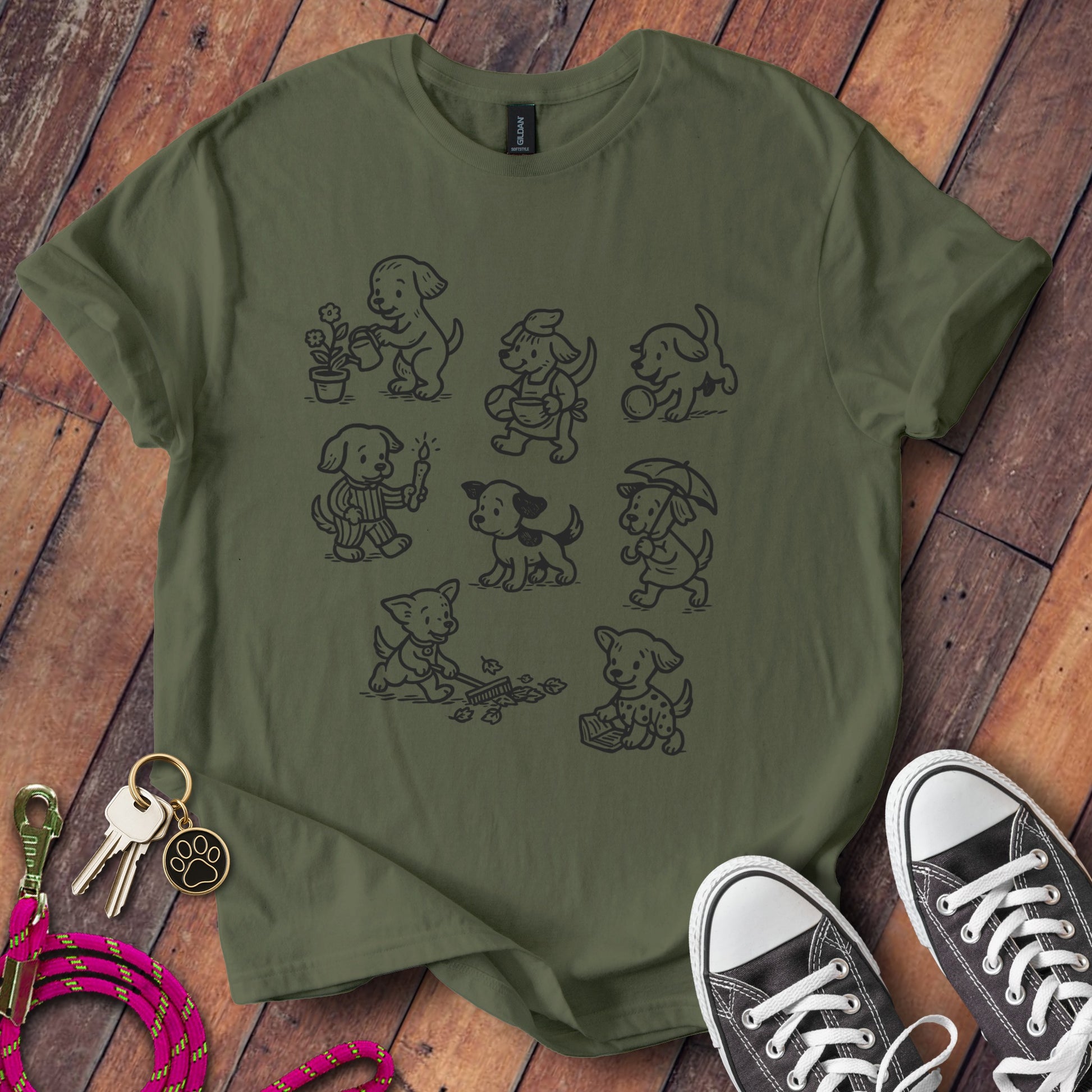 Adorable Puppies Graphic Design on a Stylish Shirt product type
