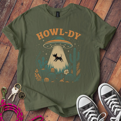 UFO Dog Desert Illustration HOWL-DY Shirt product type