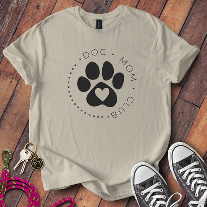 Dog Mom Club Shirt with Paw Print Design product type