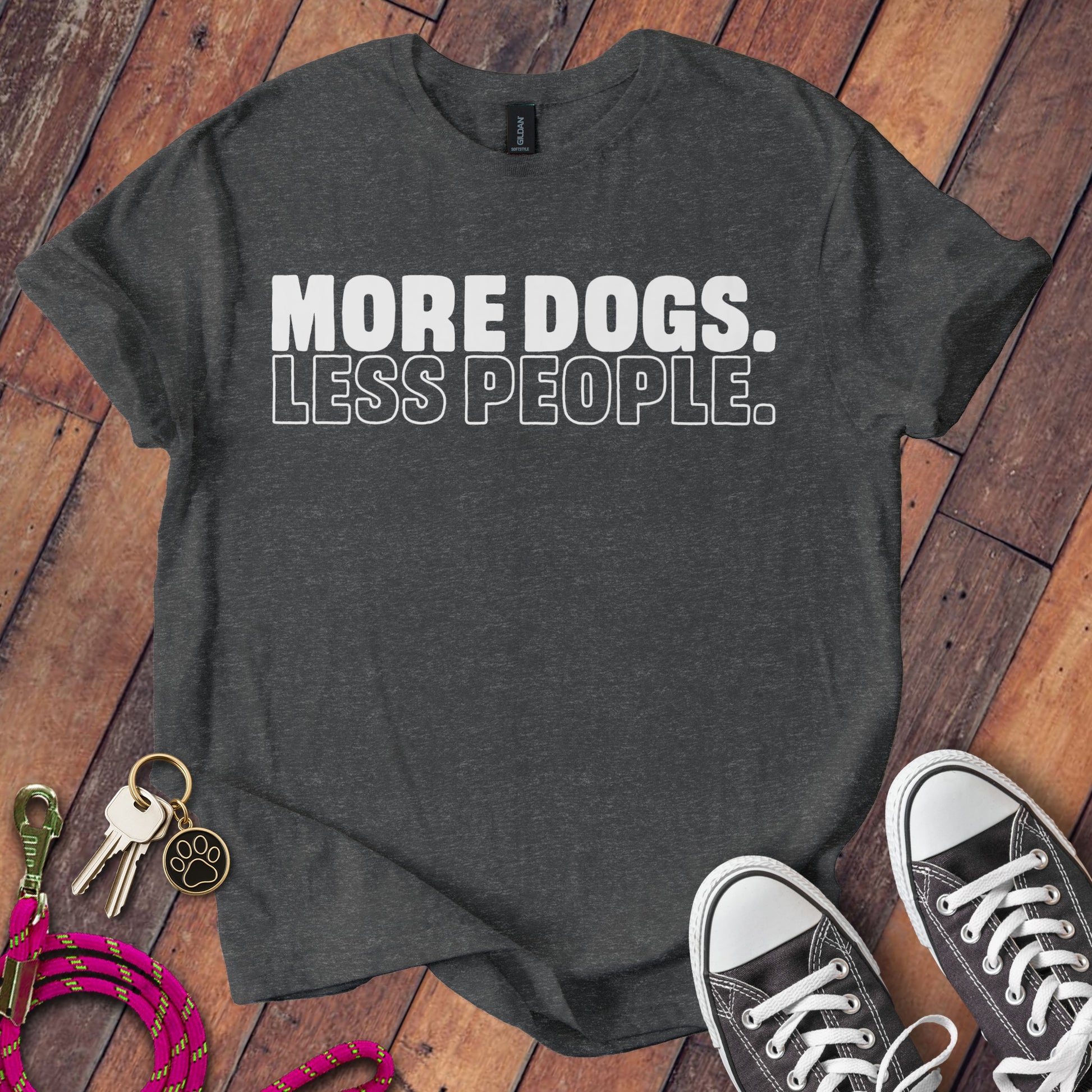 More Dogs Less People Graphic T-Shirt product type