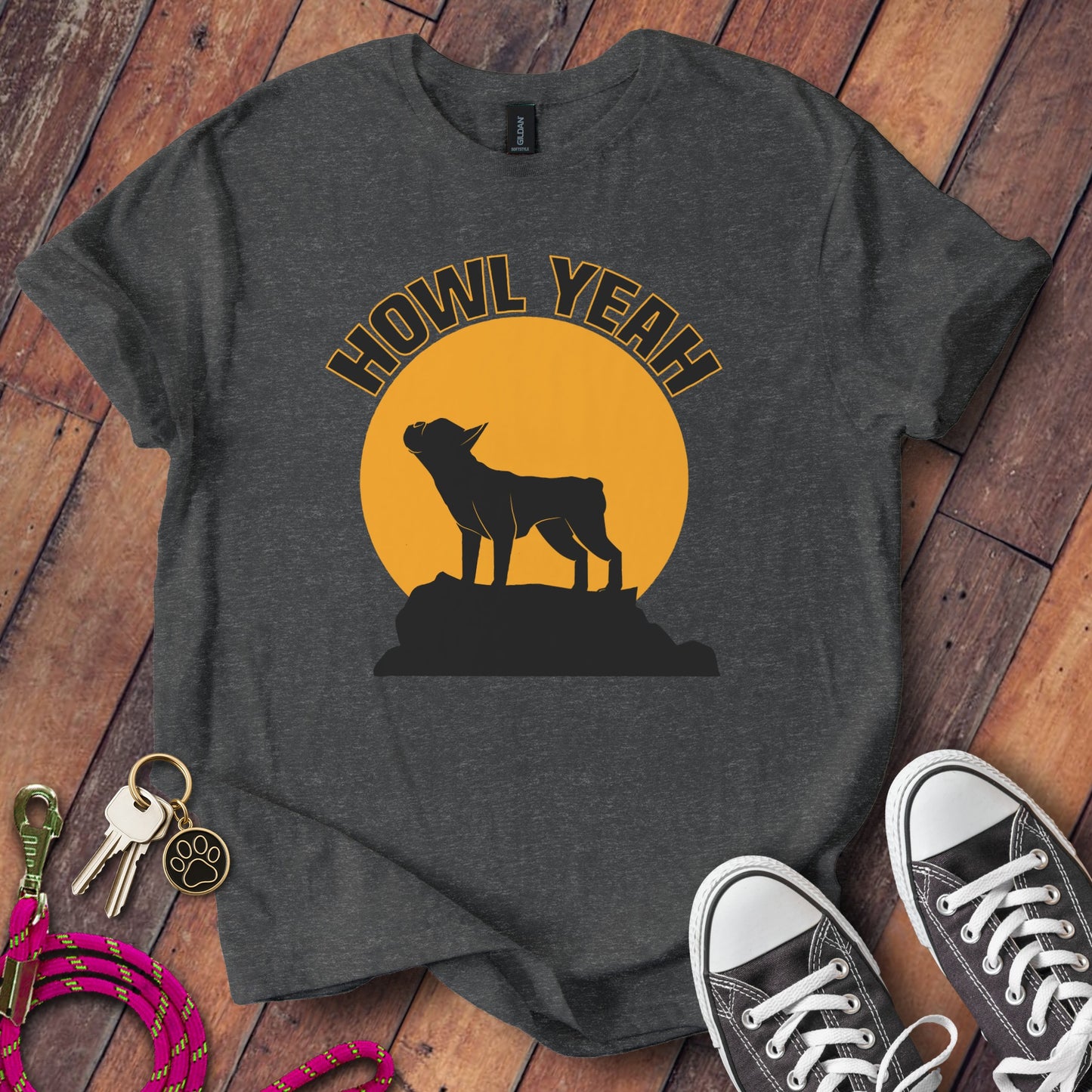 Howl Yeah Wolf Silhouette Graphic Shirt product