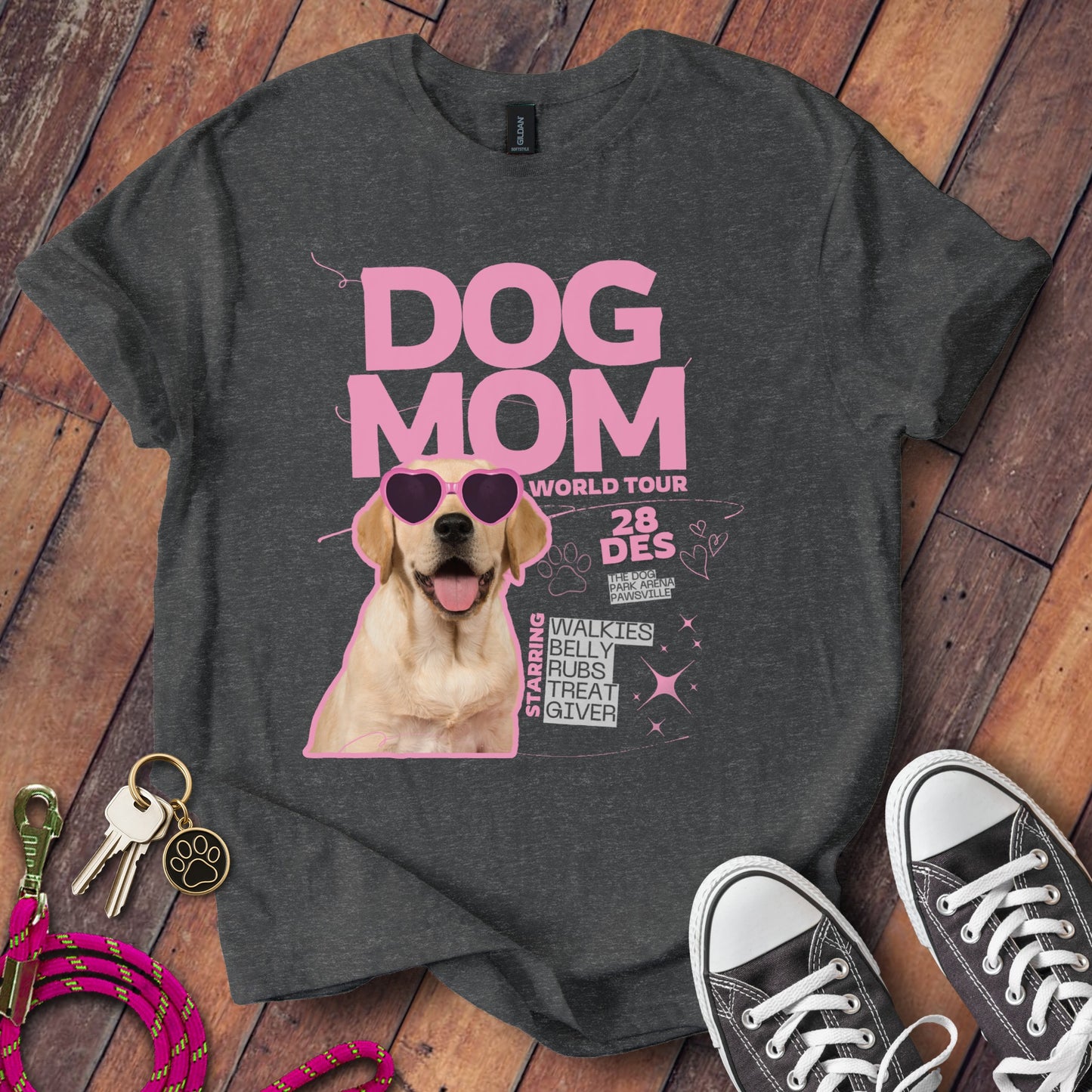 Dog Mom World Tour Fun Graphic T-Shirt product