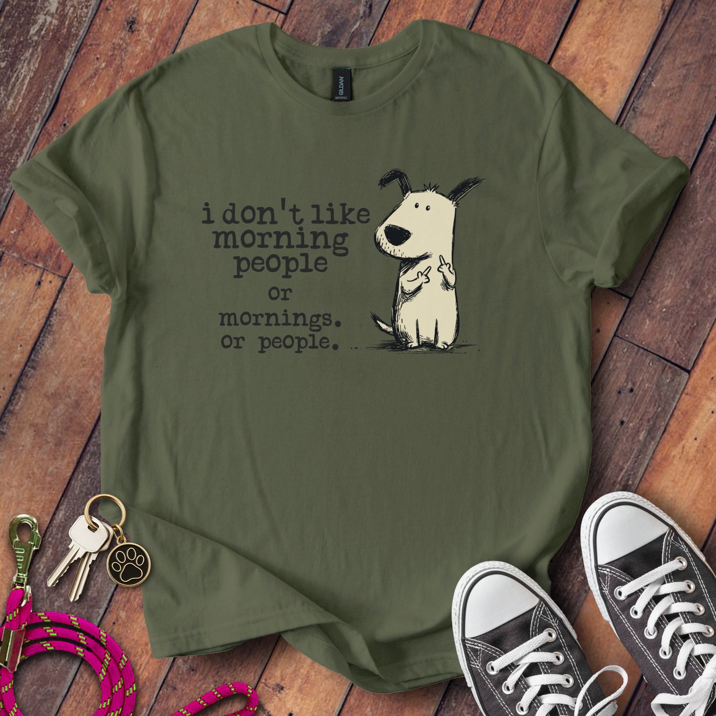 I Don't Like Morning People Funny Graphic Tee product