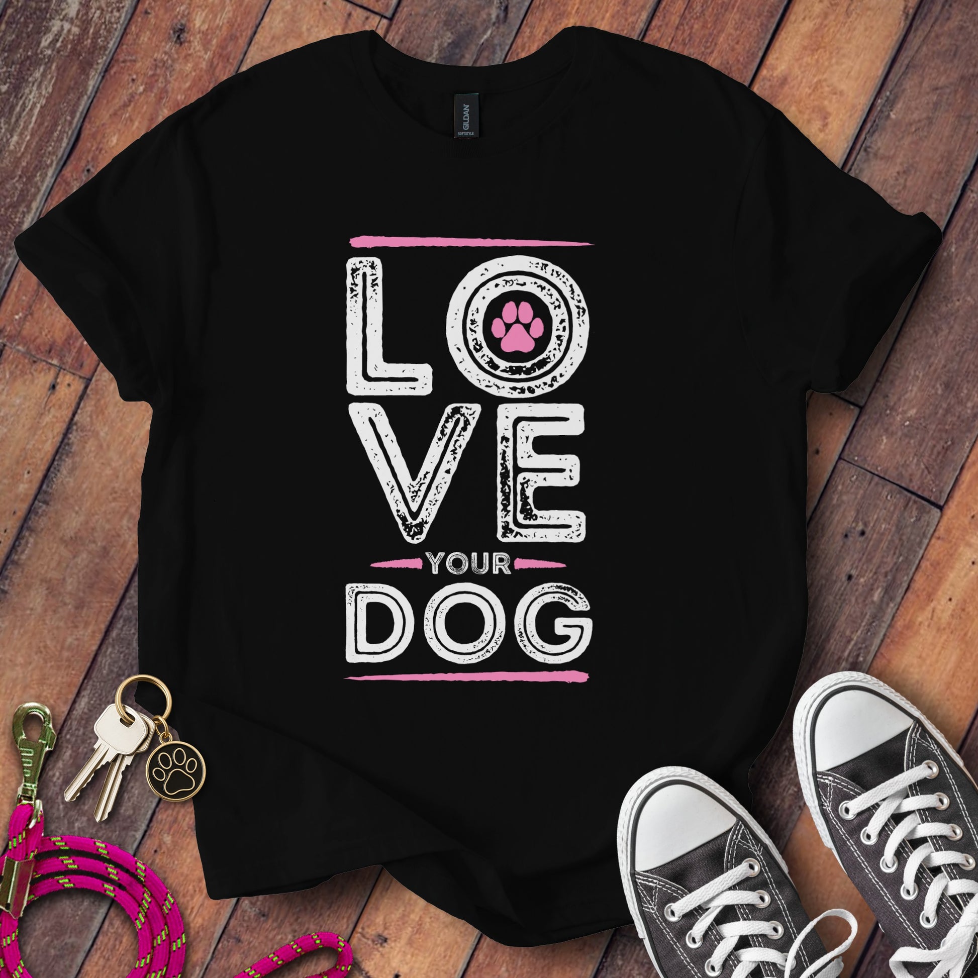 Love Your Dog Inspirational Graphic T-shirt product type