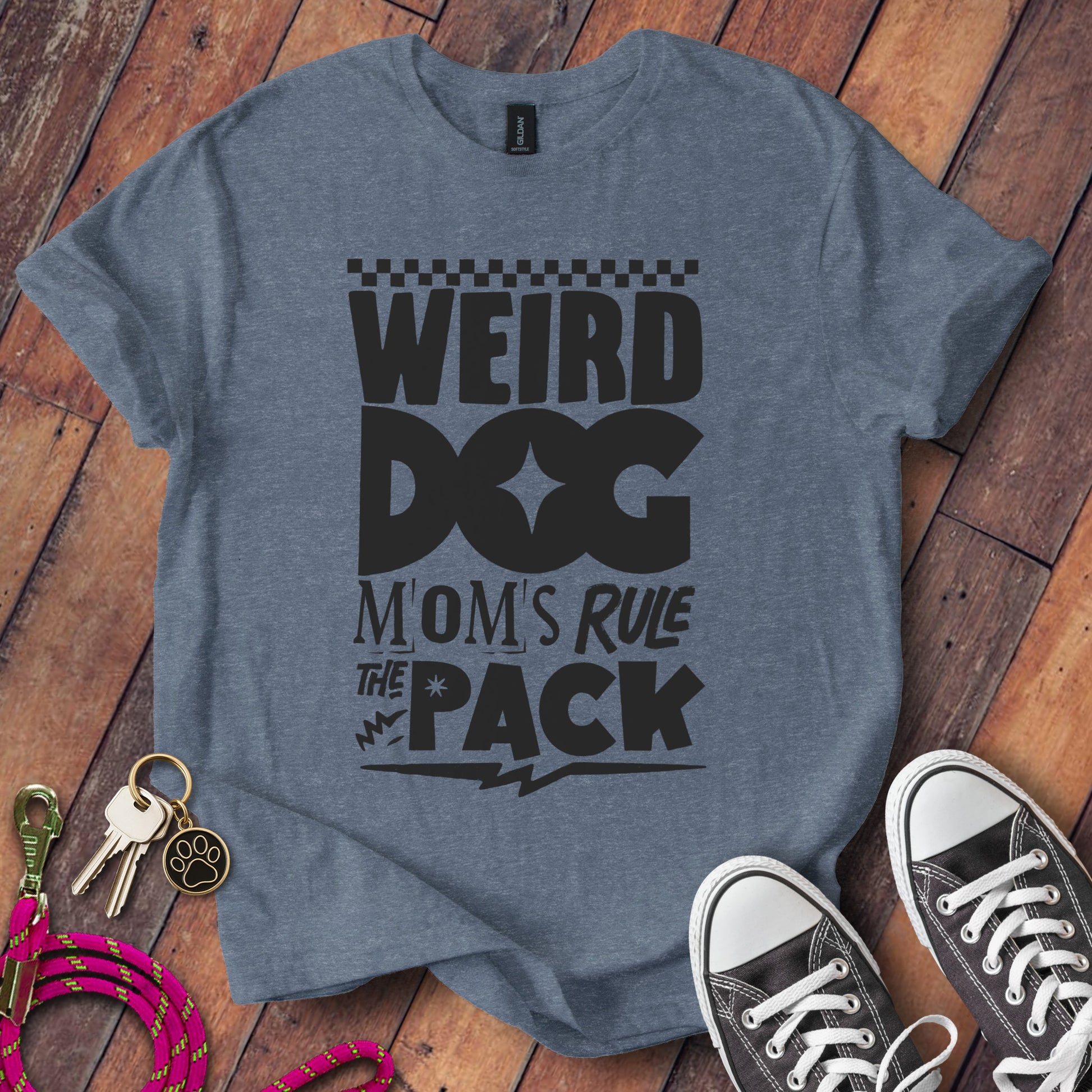 Weird Dog Moms Rule The Pack Graphic T-Shirt product
