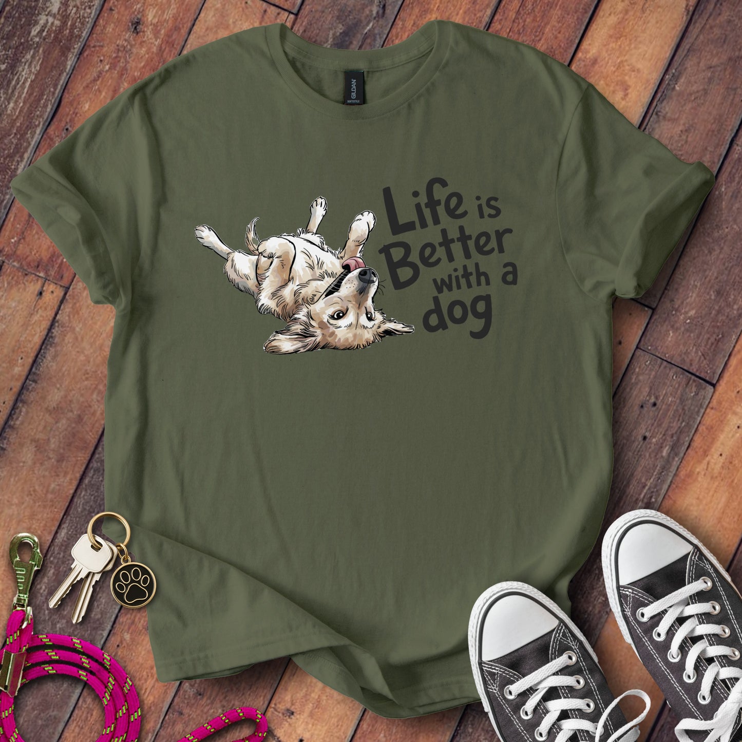 Life is Better with a Dog Graphic T-shirt product type