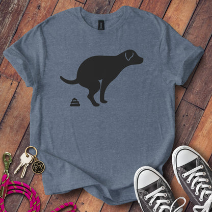 Funny Dog Pooping Silhouette Graphic T-Shirt product