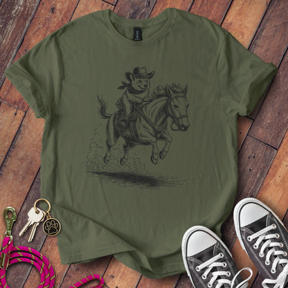 Cowboy Cat Riding Horse Graphic T-Shirt product