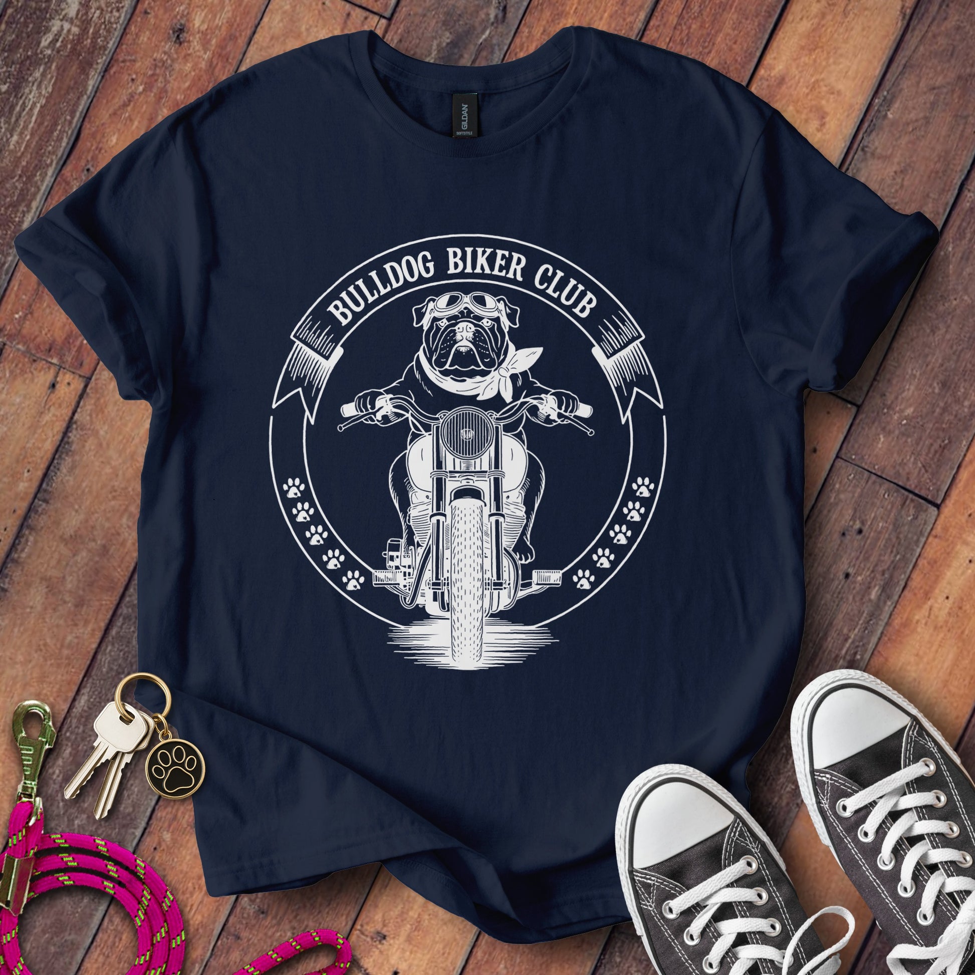 Bulldog Biker Club Graphic Tee Shirt product type