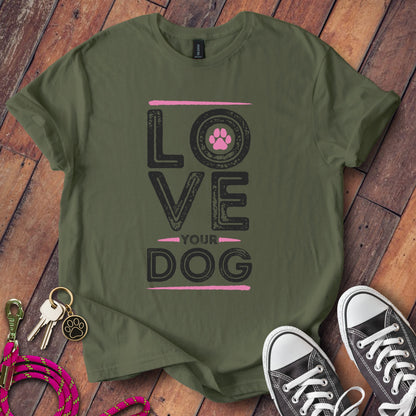 Love Your Dog Graphic T-Shirt Casual Apparel product