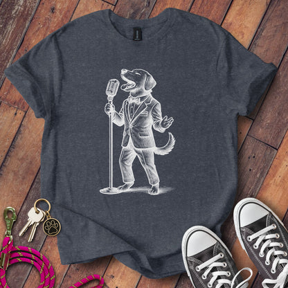 Stylish Singing Dog Graphic Tee Product