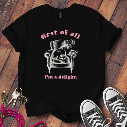 First of All I'm a Delight Dog Illustration product type